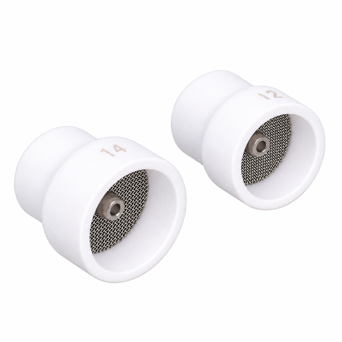 STINGRAY ONE CERAMIC DUO – weiße Keramikdüsen #12 und #14 mit Siebeinsätzen für 2,4-mm-Wolframelektroden